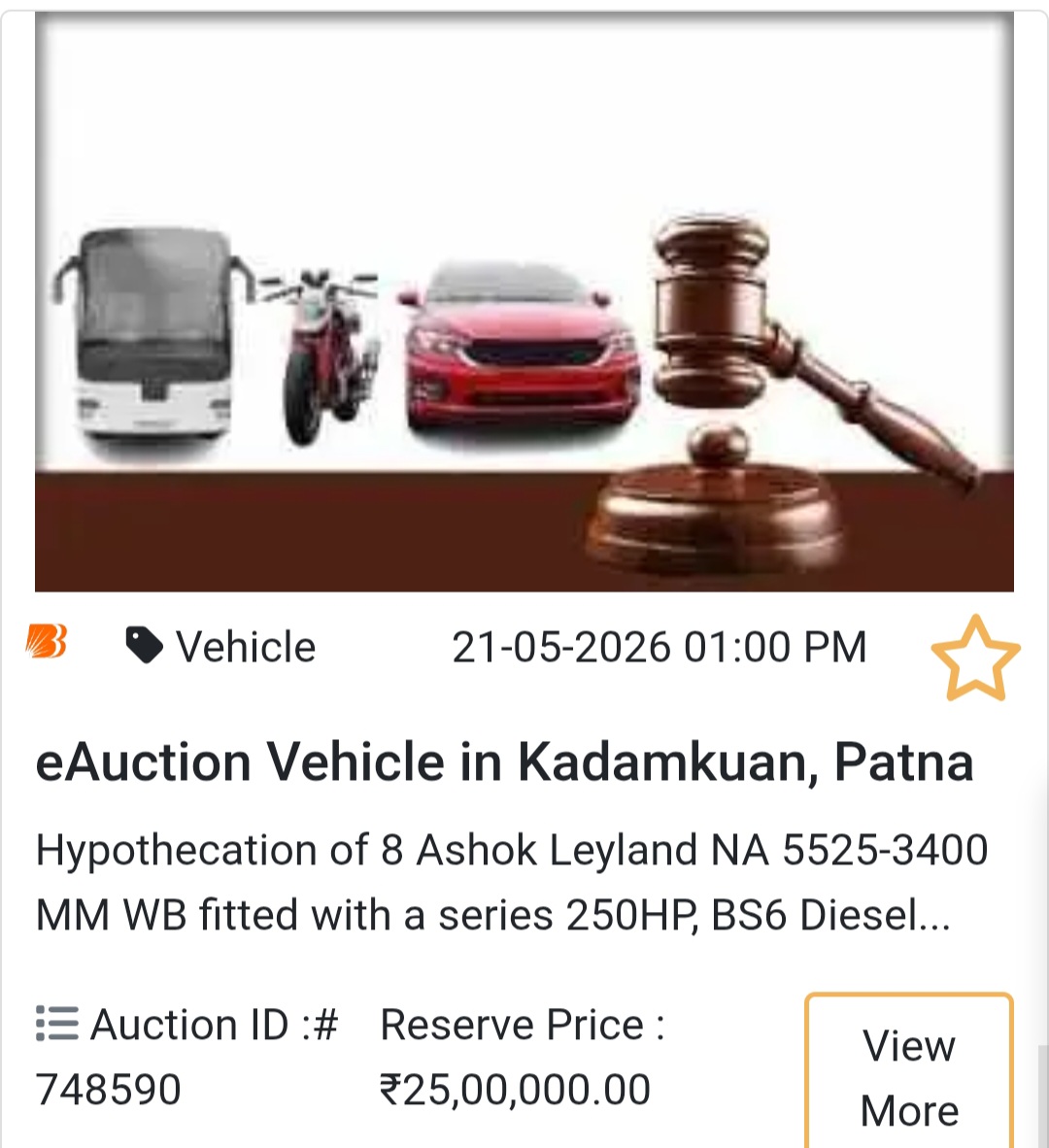 🚛 Heavy Vehicle Auction Opportunity in Patna – Bulk Deal!