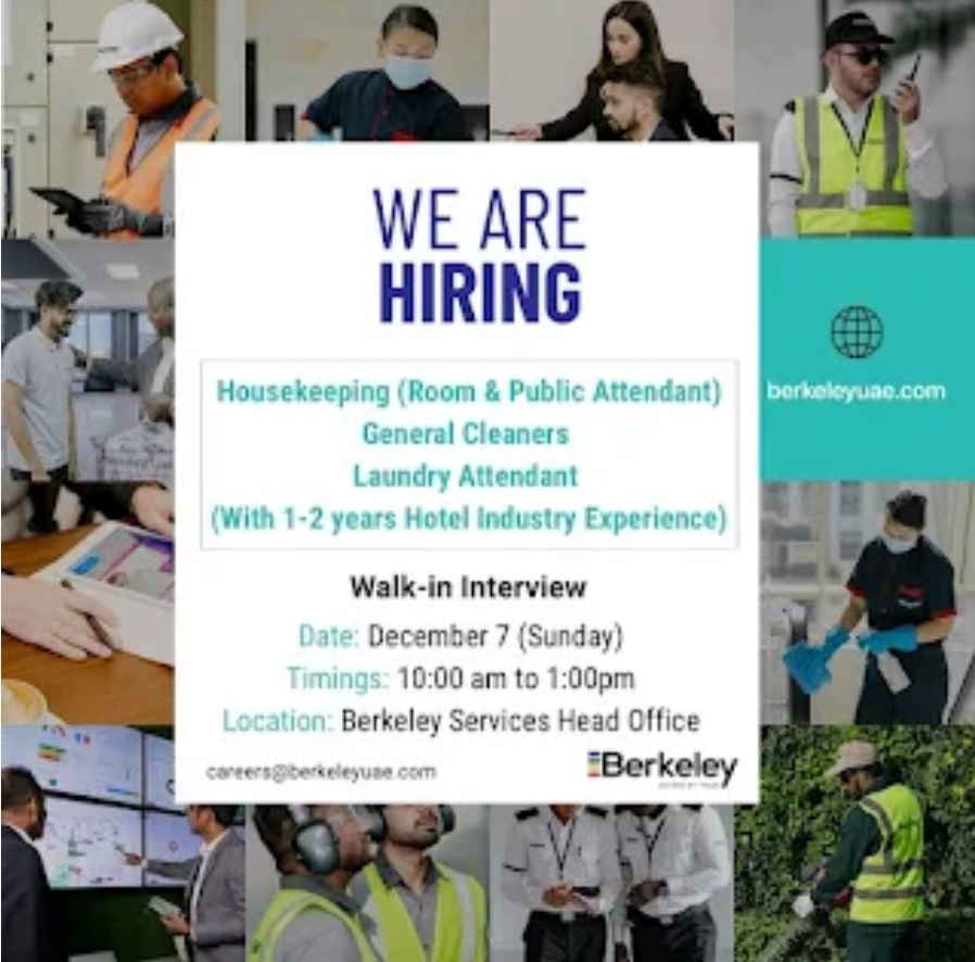 🌟 Hiring Alert — Walk-In Interviews in Dubai! 🇦🇪✨