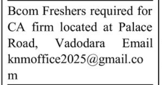📢 HIRING | B.Com Freshers