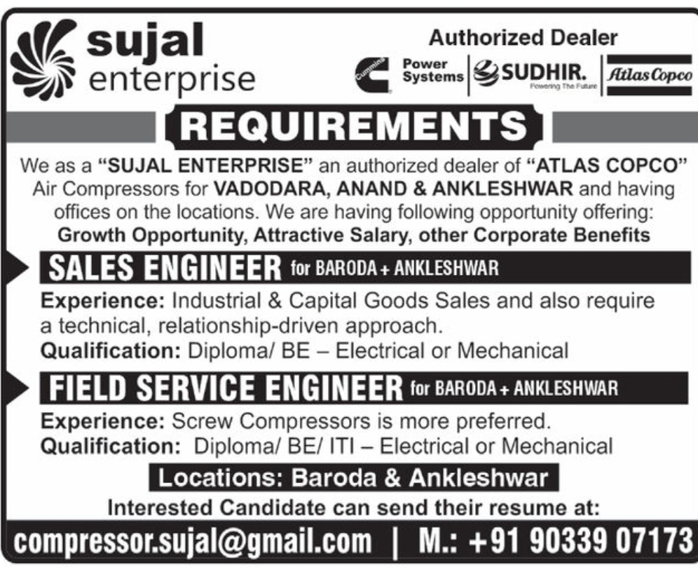 💼 Hiring – Sujal Enterprise