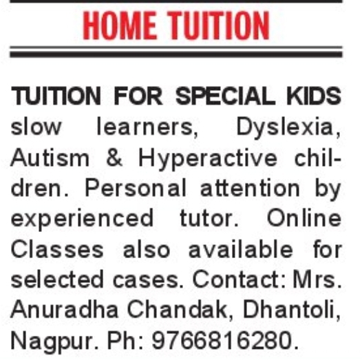 📚 Home Tuition for Special Kids