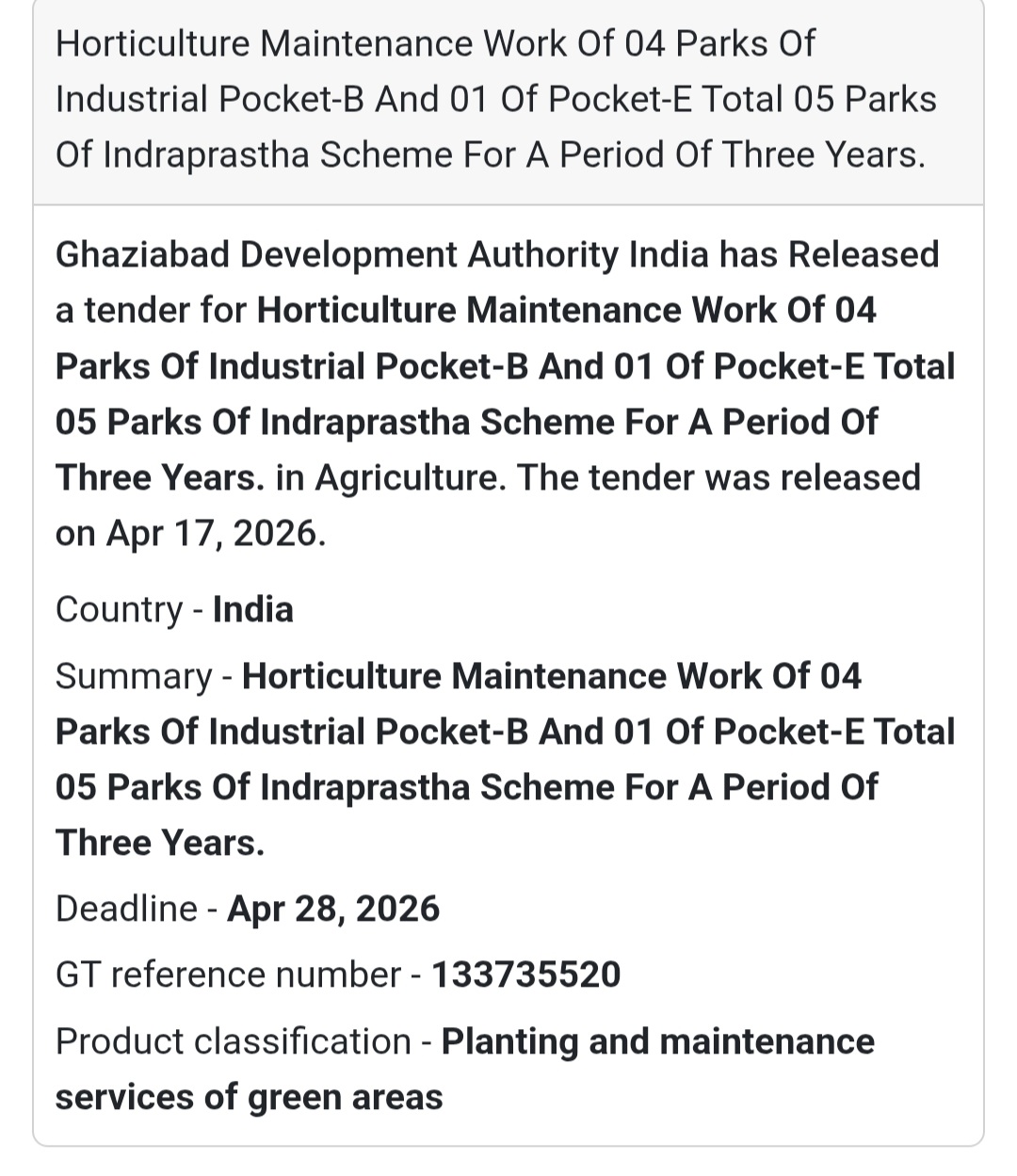 🌳 Horticulture Work – Ghaziabad