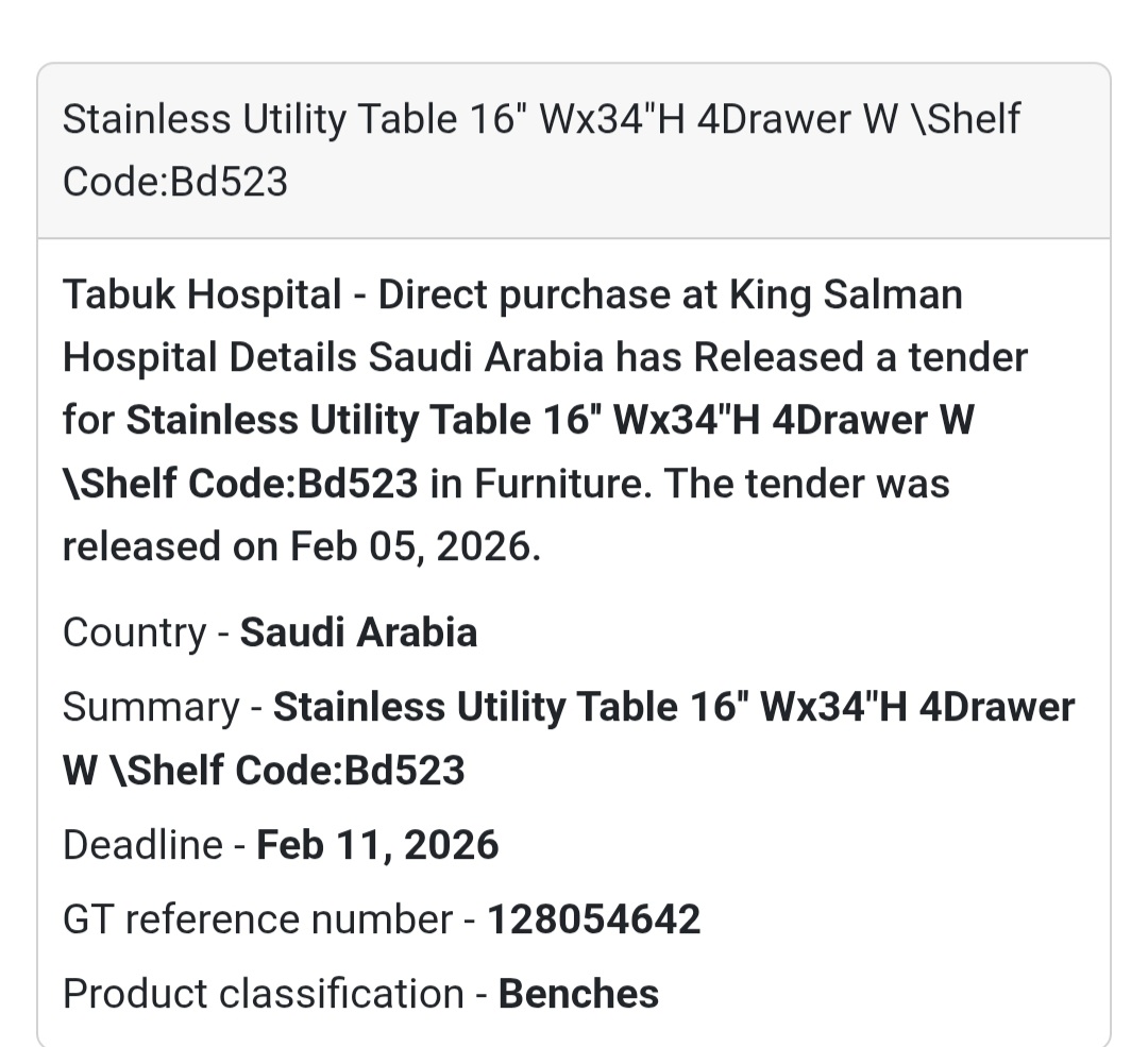 🪑 Hospital Furniture Procurement