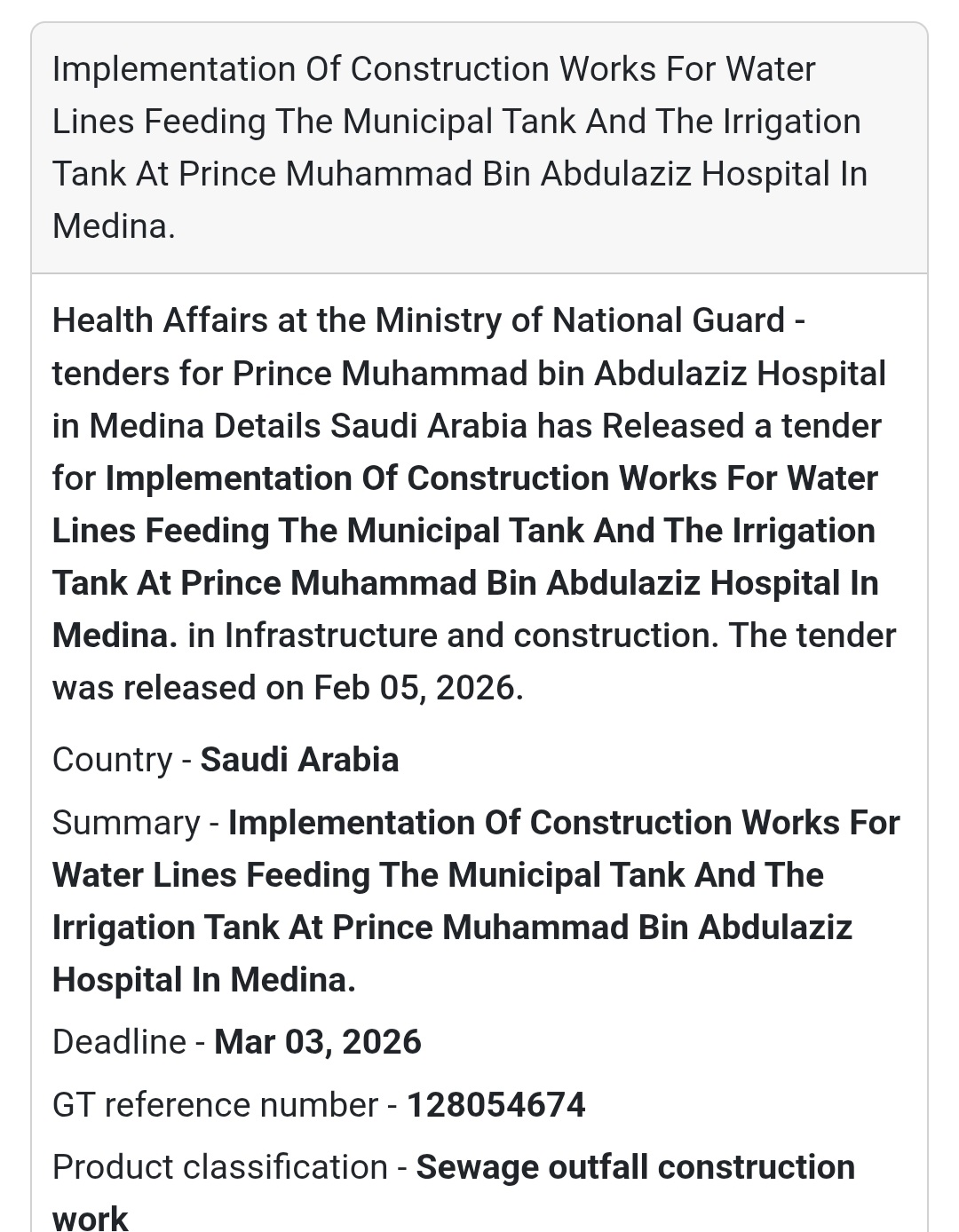 🚰 Hospital Water Infrastructure Project