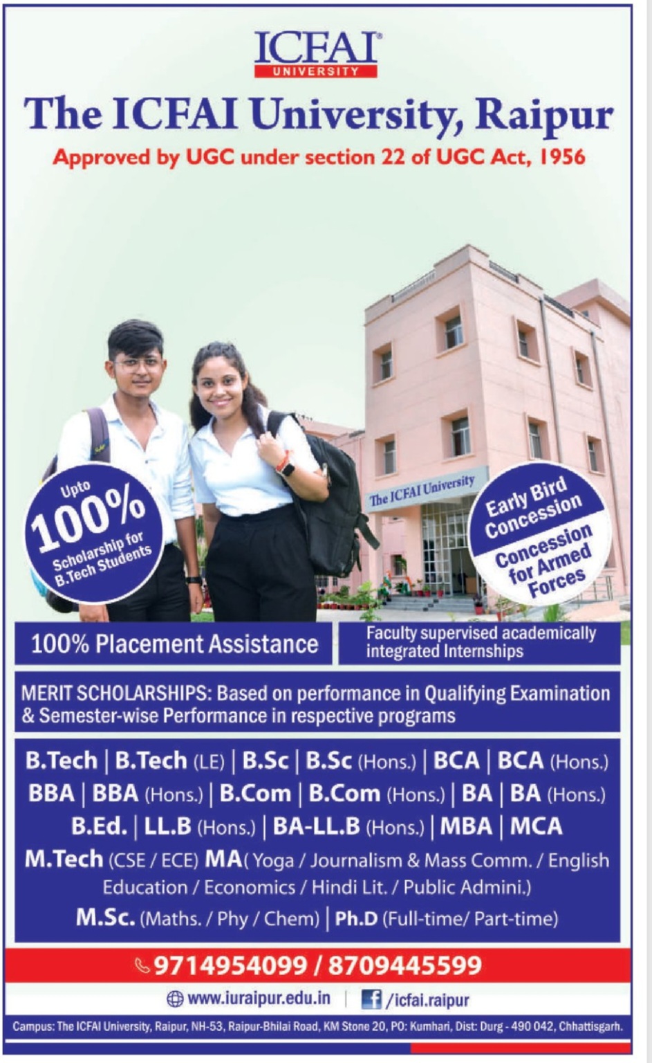 🎓 ICFAI University Raipur – Admissions Open