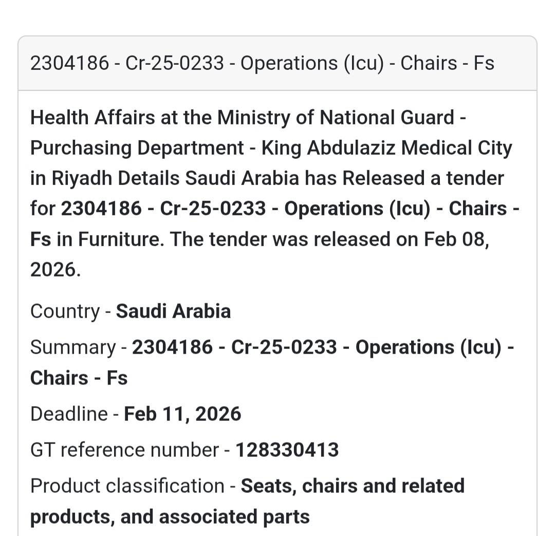 🪑 ICU Chairs – Operations (FS)