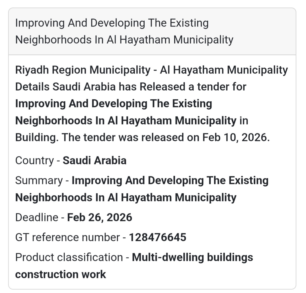 🏗 Improving & Developing Existing Neighborhoods – Al Hayatham
