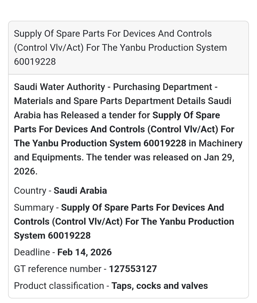 🔩 Industrial Spare Parts Supply