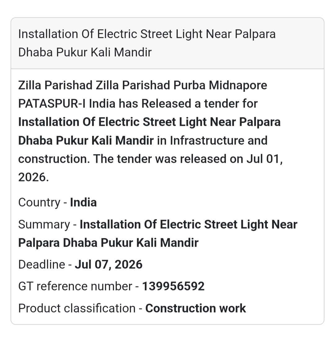 💡 Installation of Electric Street Light | Patashpur-I, Purba Medinipur, West Bengal