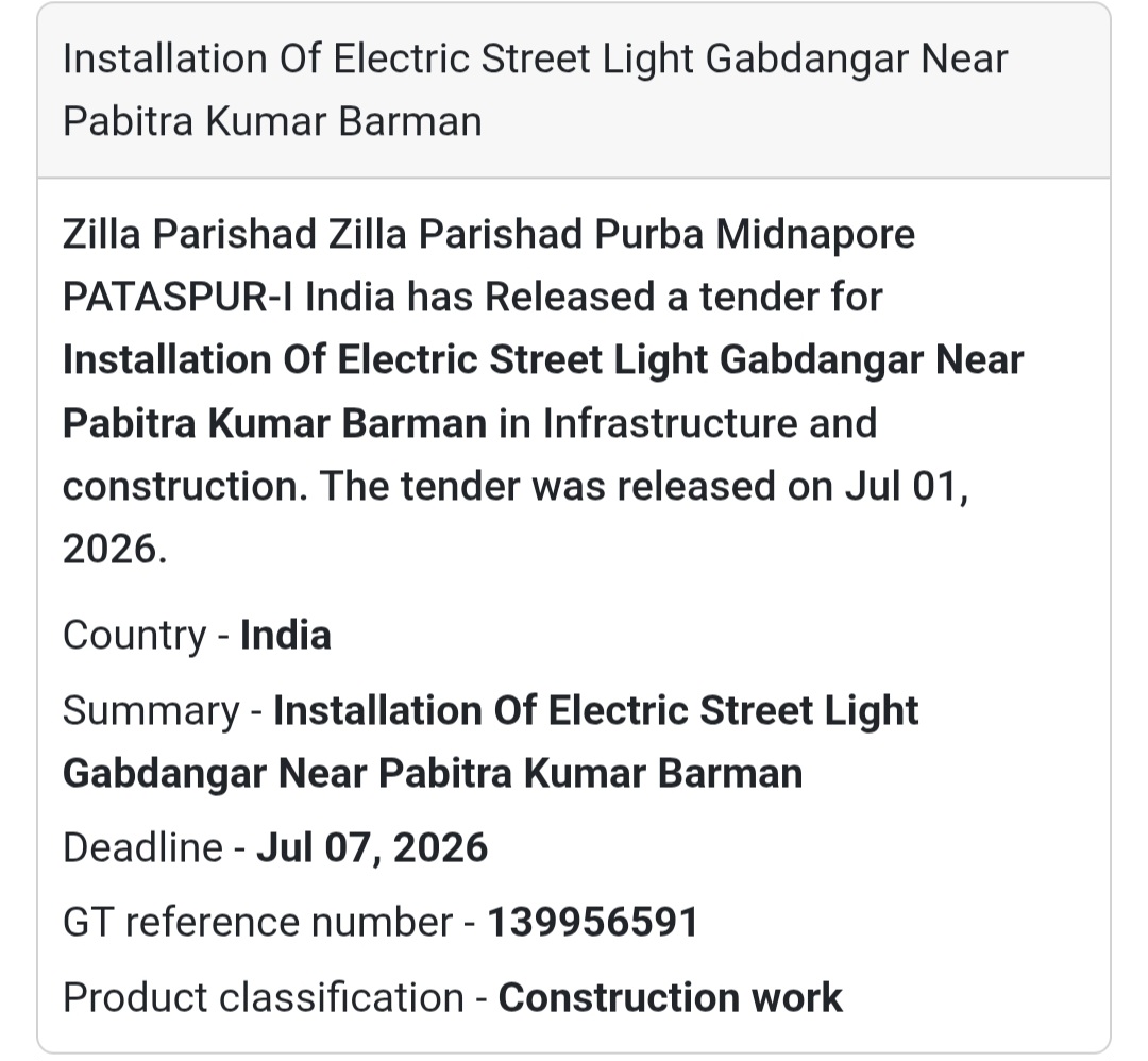 💡 Installation of Electric Street Light | Patashpur-I, Purba Medinipur, West Bengal