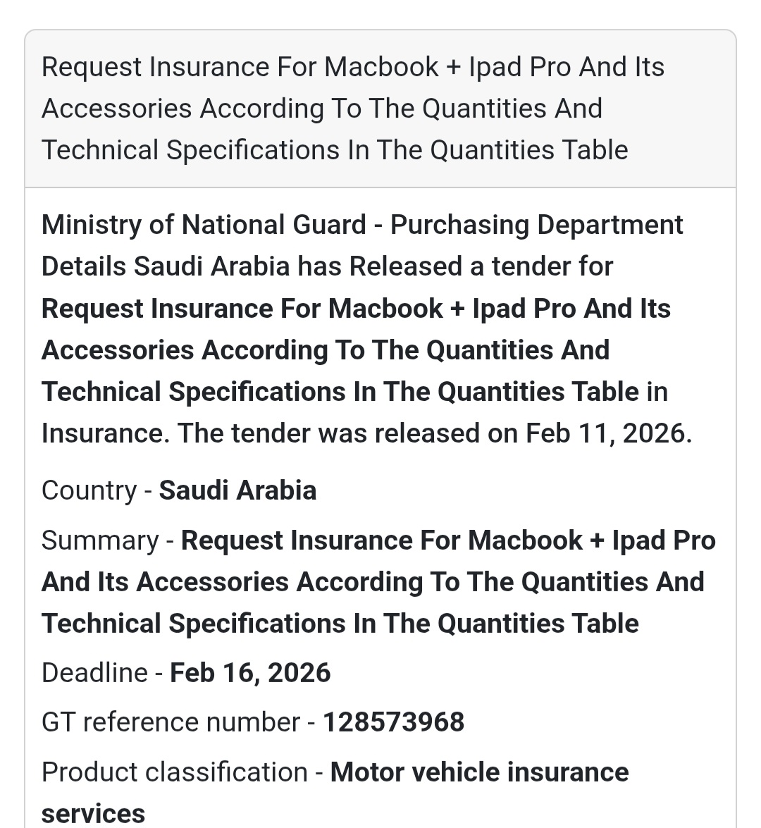 💻 Insurance – MacBook & iPad Pro with Accessories