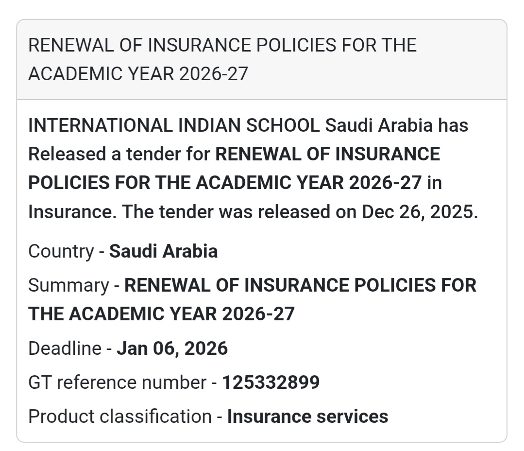 🛡️ Insurance Policy Renewal Tender | Saudi Arabia 🇸🇦