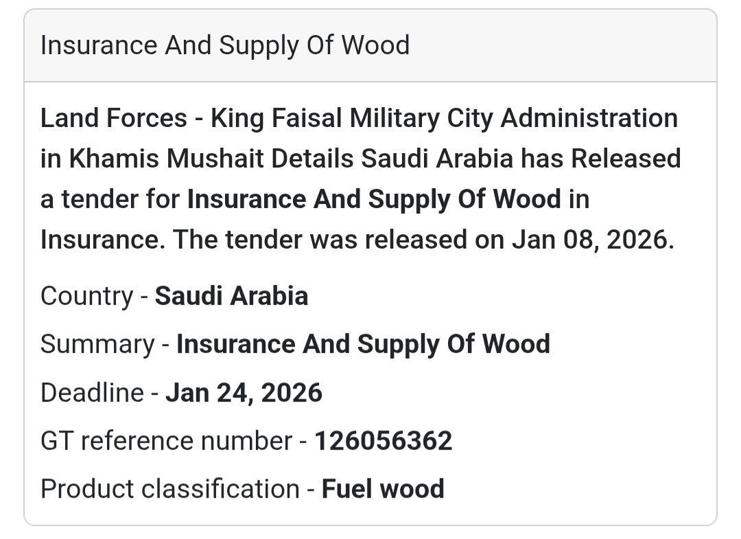 🪵 Insurance & Supply of Wood