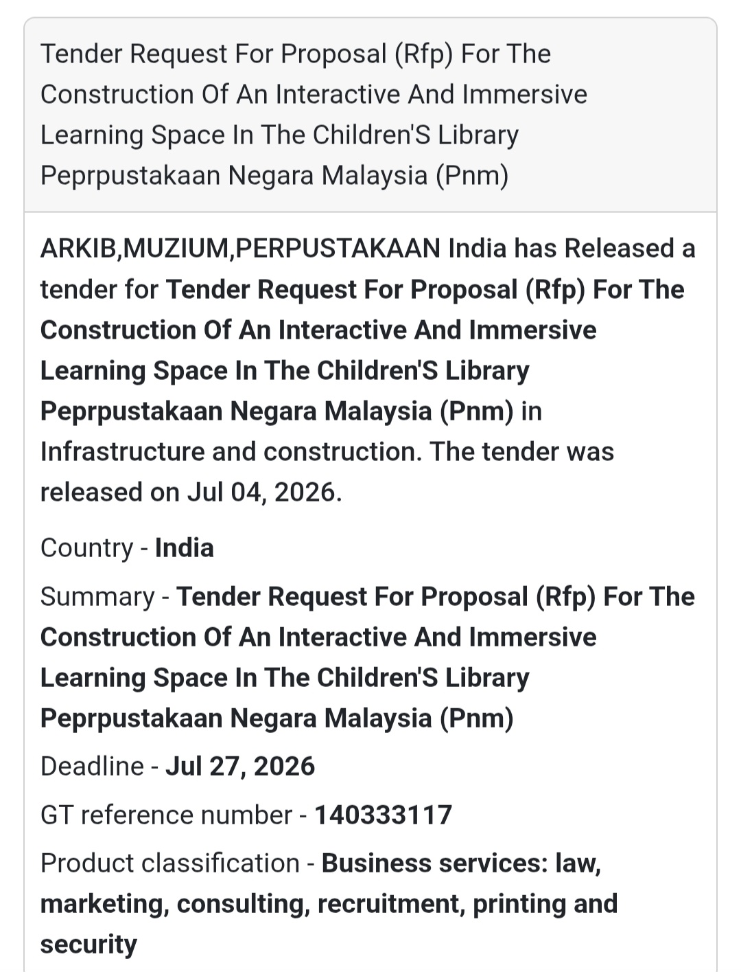 📚 Interactive Learning Space RFP | National Library of Malaysia 📍