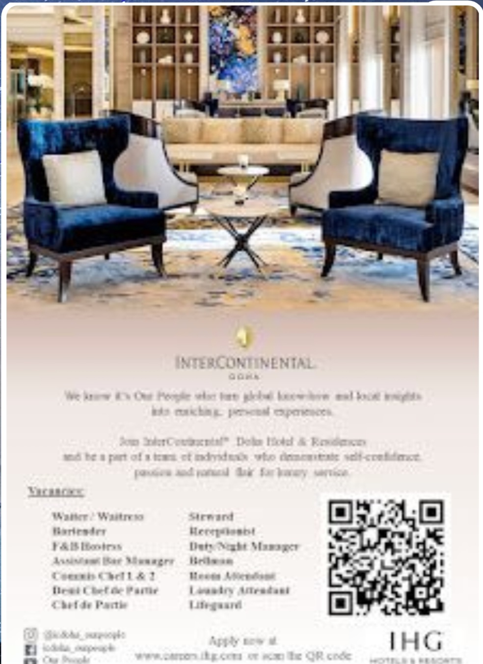 🌟 InterContinental Doha Hotel is Hiring! 🇶🇦✨