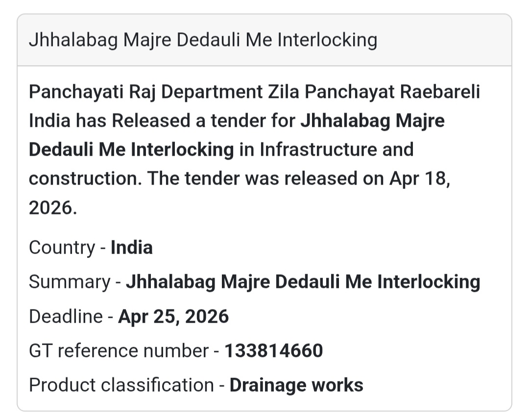 🧱 Interlocking Work – Dedouli (Raebareli)