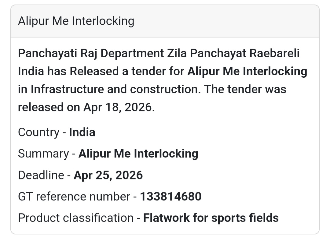 🧱 Interlocking Work – Raebareli