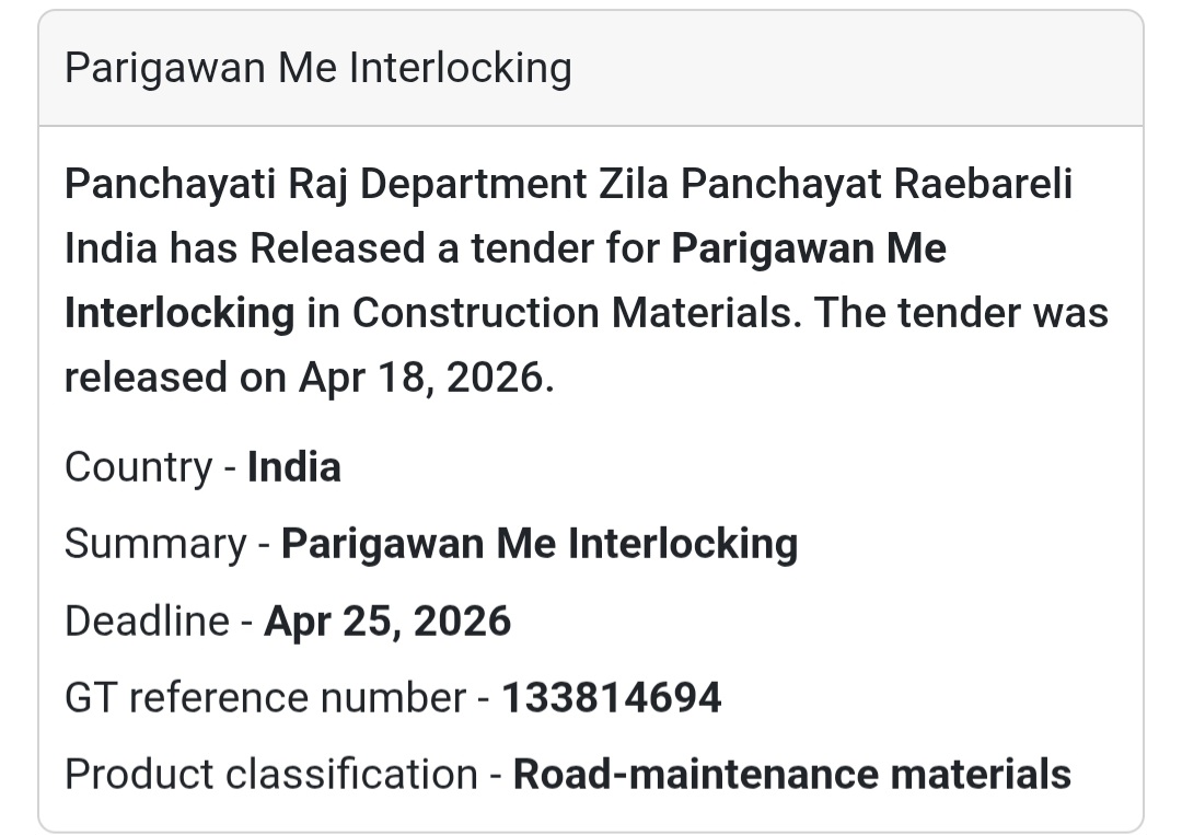 🛣️ Interlocking Work – Raebareli