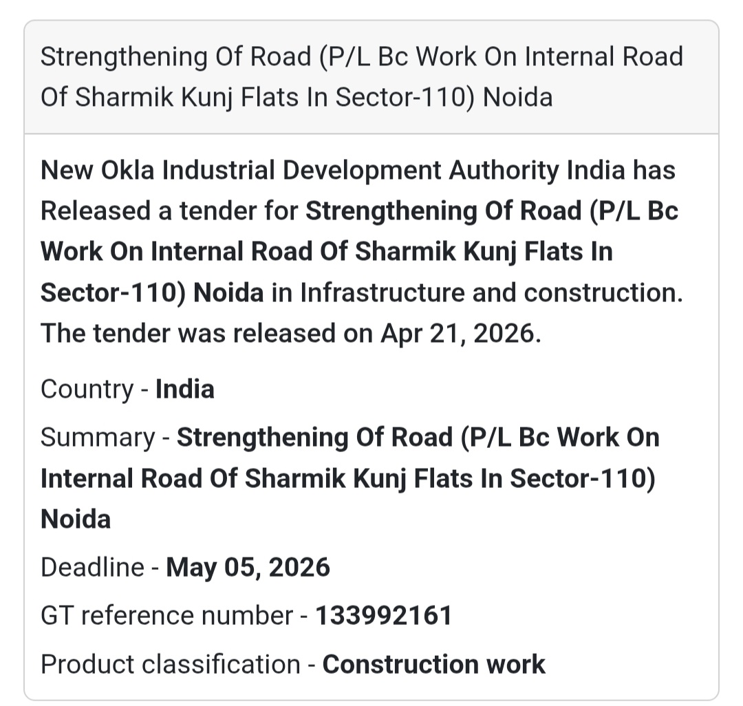 🛣️ Internal Road Work – Noida (Sector 110)