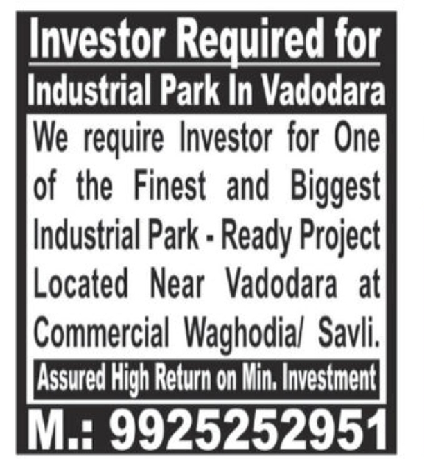 🏭 Investor Required for Industrial Park