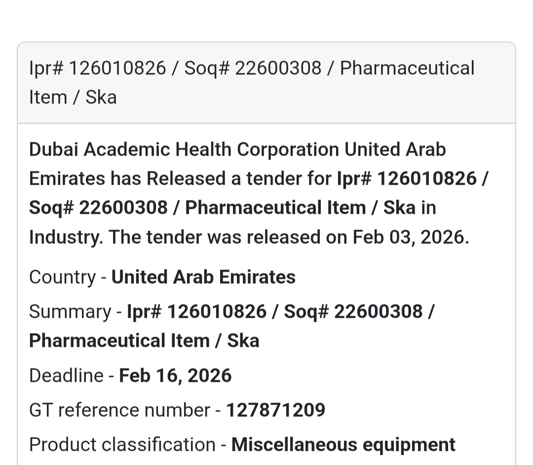 🏥 Issued by: Dubai Academic Health Corporation