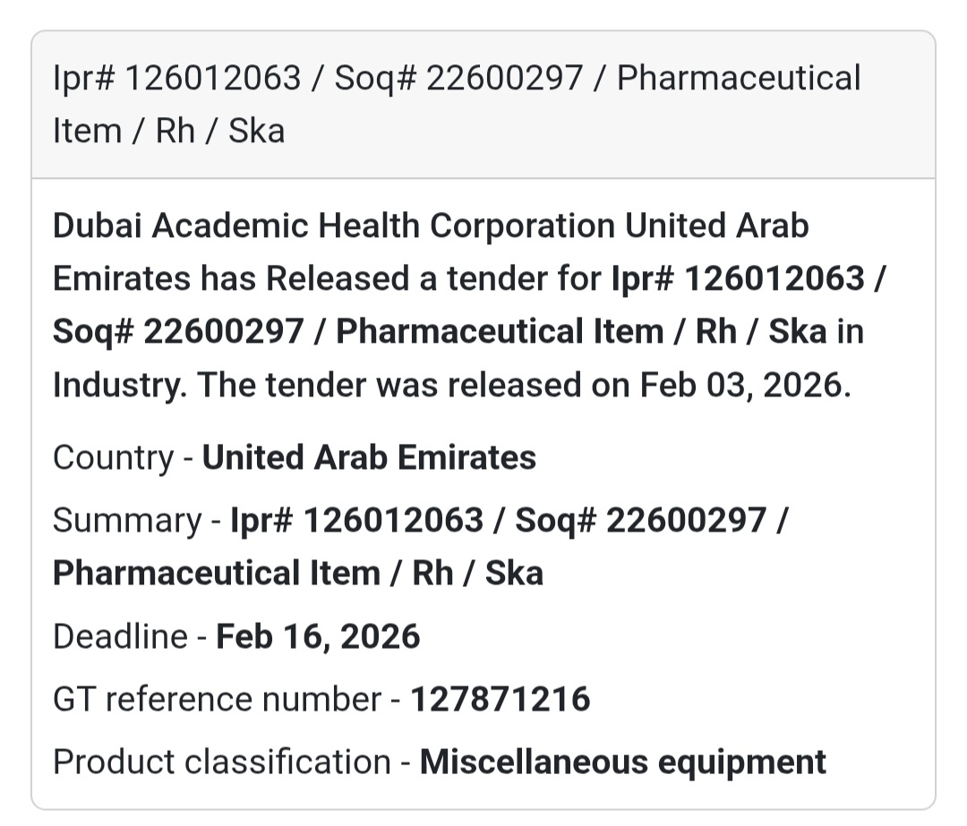 🏥 Issued by: Dubai Academic Health Corporation
