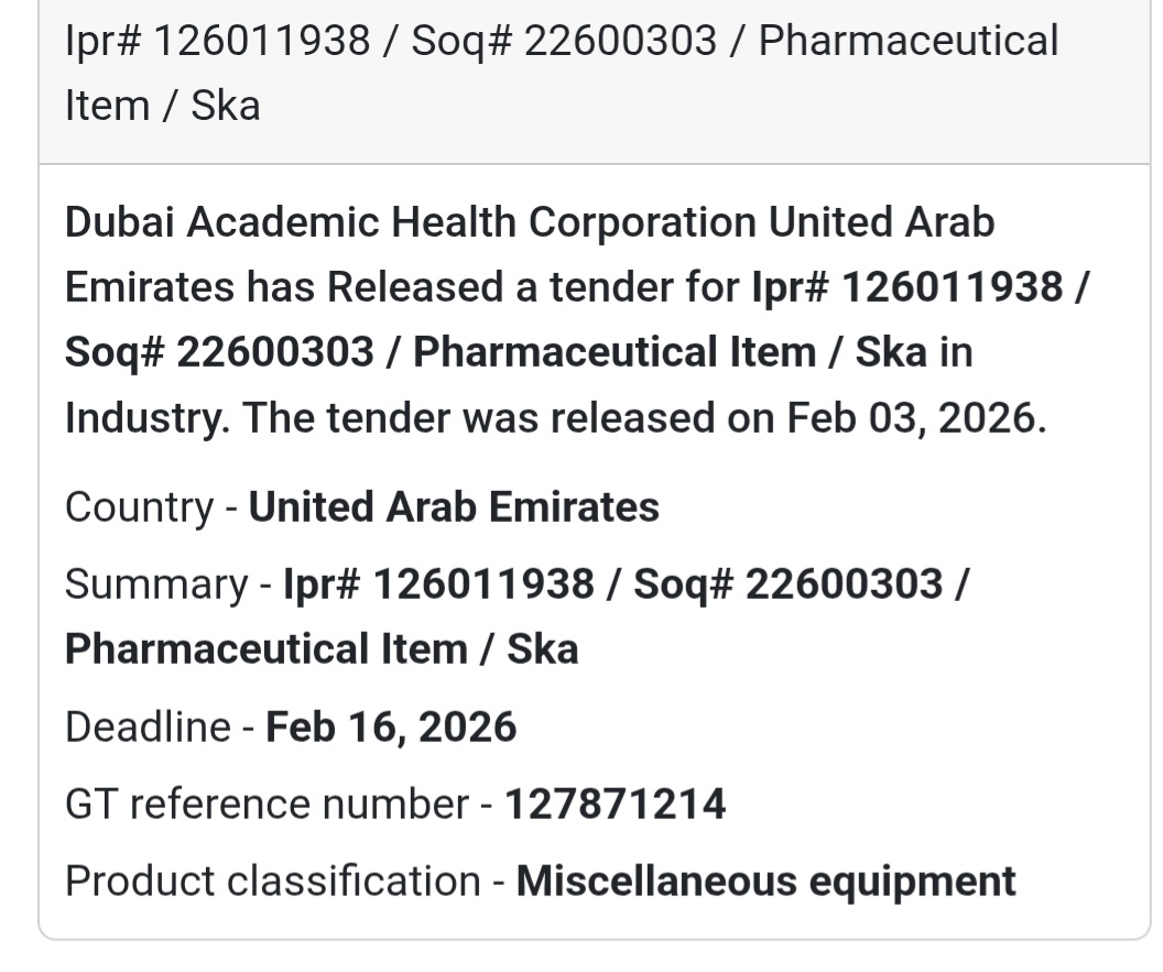 🏥 Issued by: Dubai Academic Health Corporation