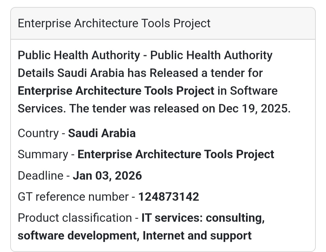 🔔 IT & Software Services Tender | Saudi Arabia 🇸🇦