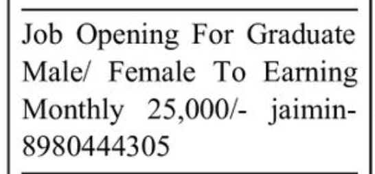 💼 Job Opening – Graduates📢 Job Opportunity