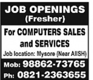 💼 Job Openings for Freshers