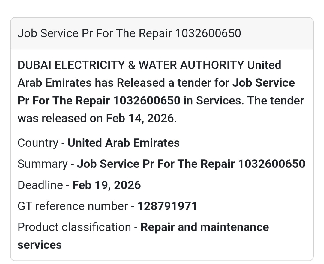 🛠️ Job Service for Repair – UAE