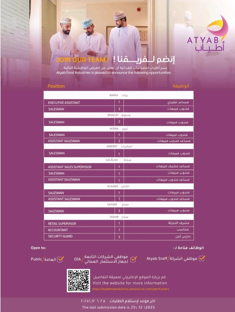 🚀 Join the ATYAB Food Industries Team! 🚀