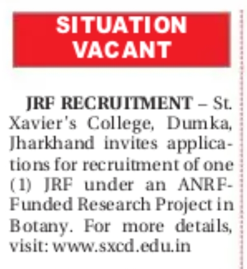 JRF RECRUITMENT-