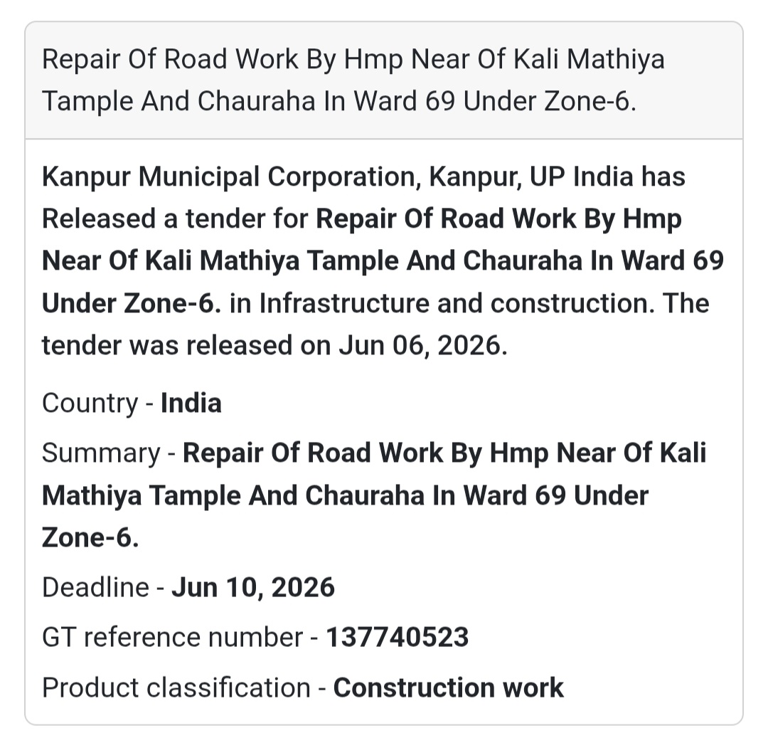 Kanpur, Uttar Pradesh | Road Repair Work in Ward-69
