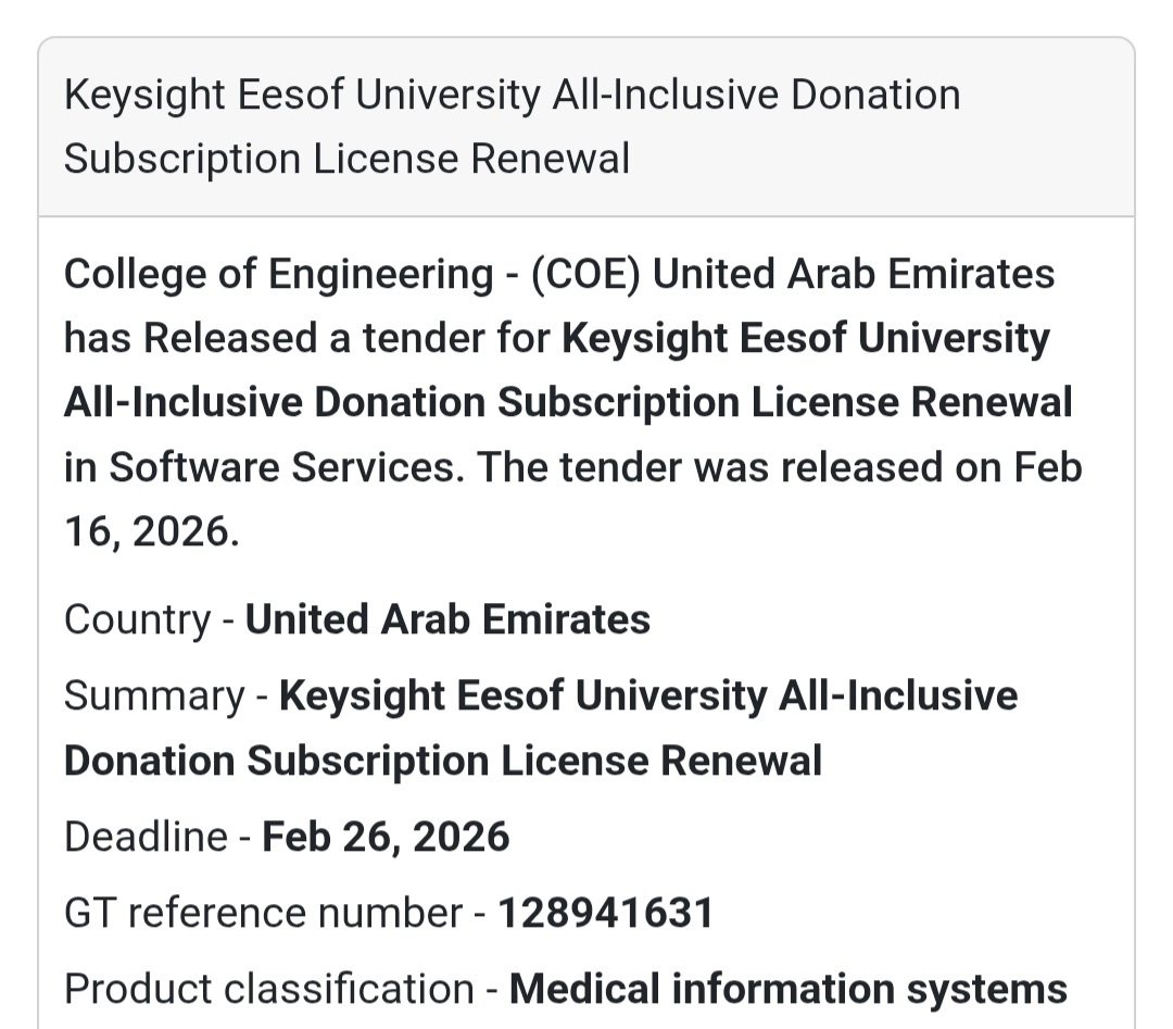 🖥️ Keysight EESOF University Subscription License Renewal