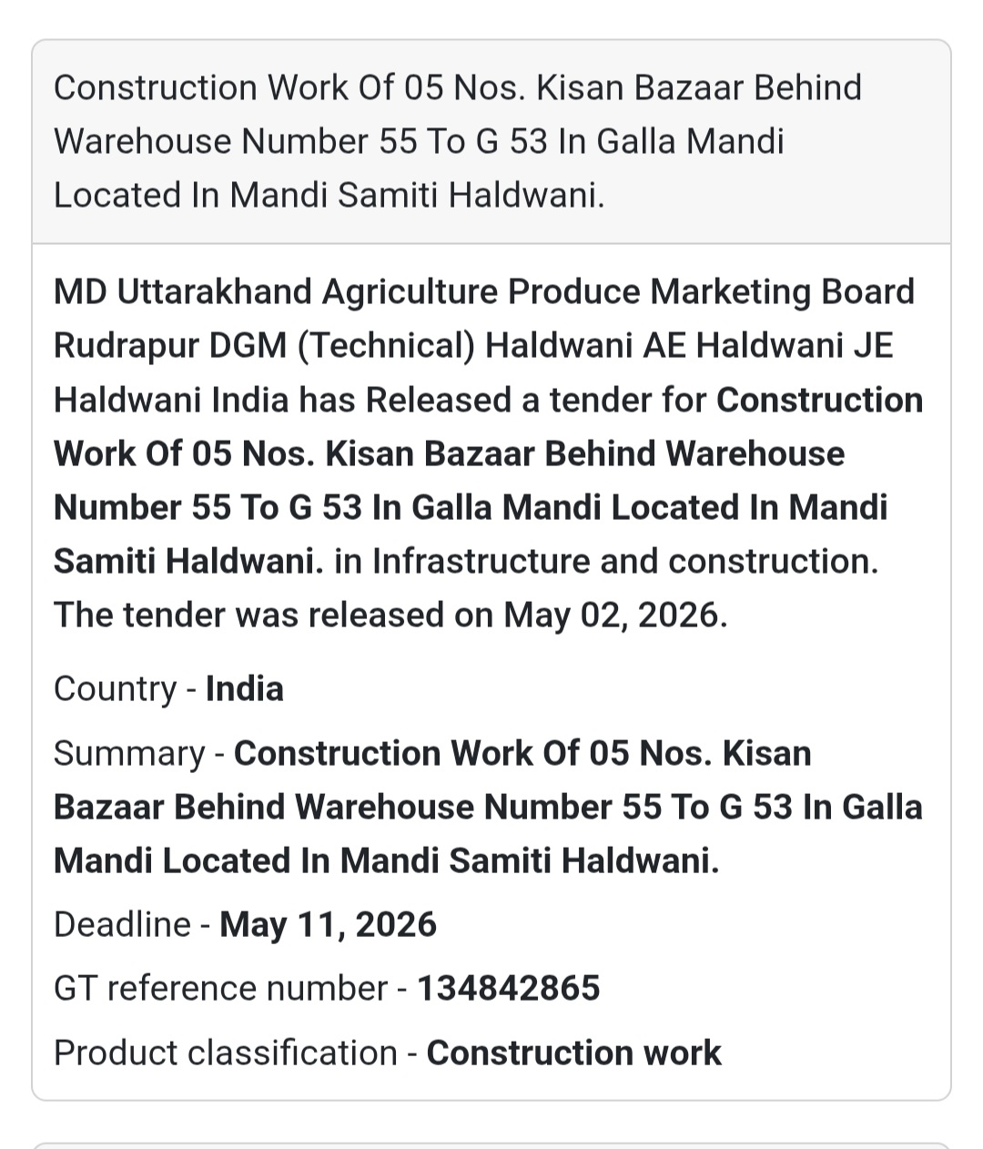 🏬 Kisan Bazaar Construction (G55 to G53 Area)