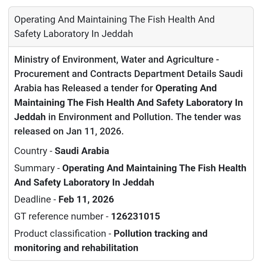 🧪 LAB OPERATION & MAINTENANCE – JEDDAH