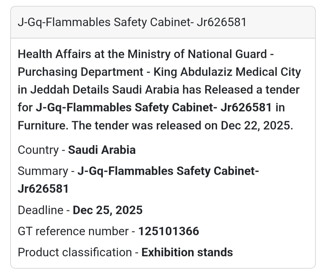 🔥 Laboratory Safety Equipment – Saudi Arabia 🇸🇦