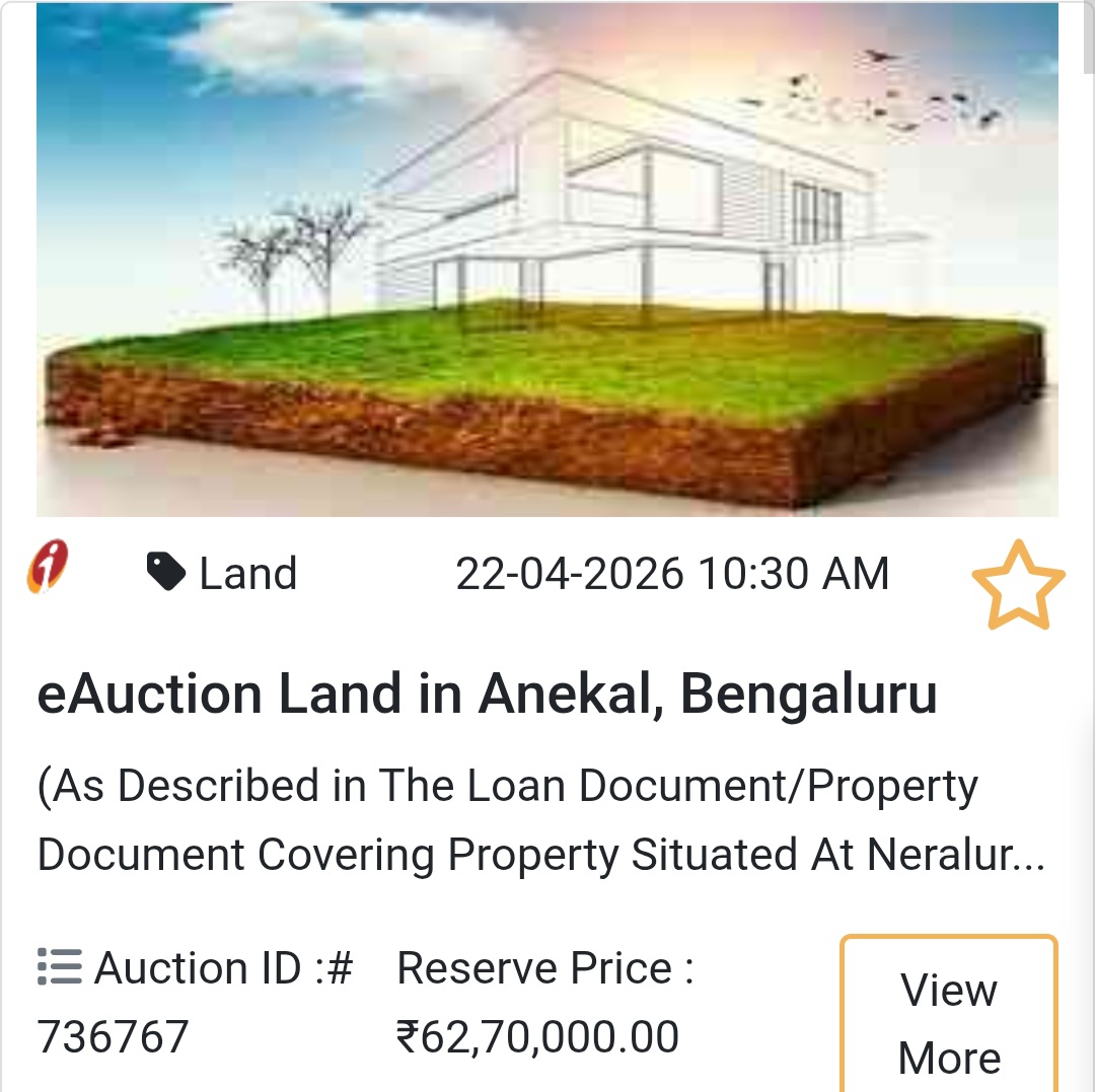 🌳 Land Auction in Anekal, Bengaluru | High Growth Area