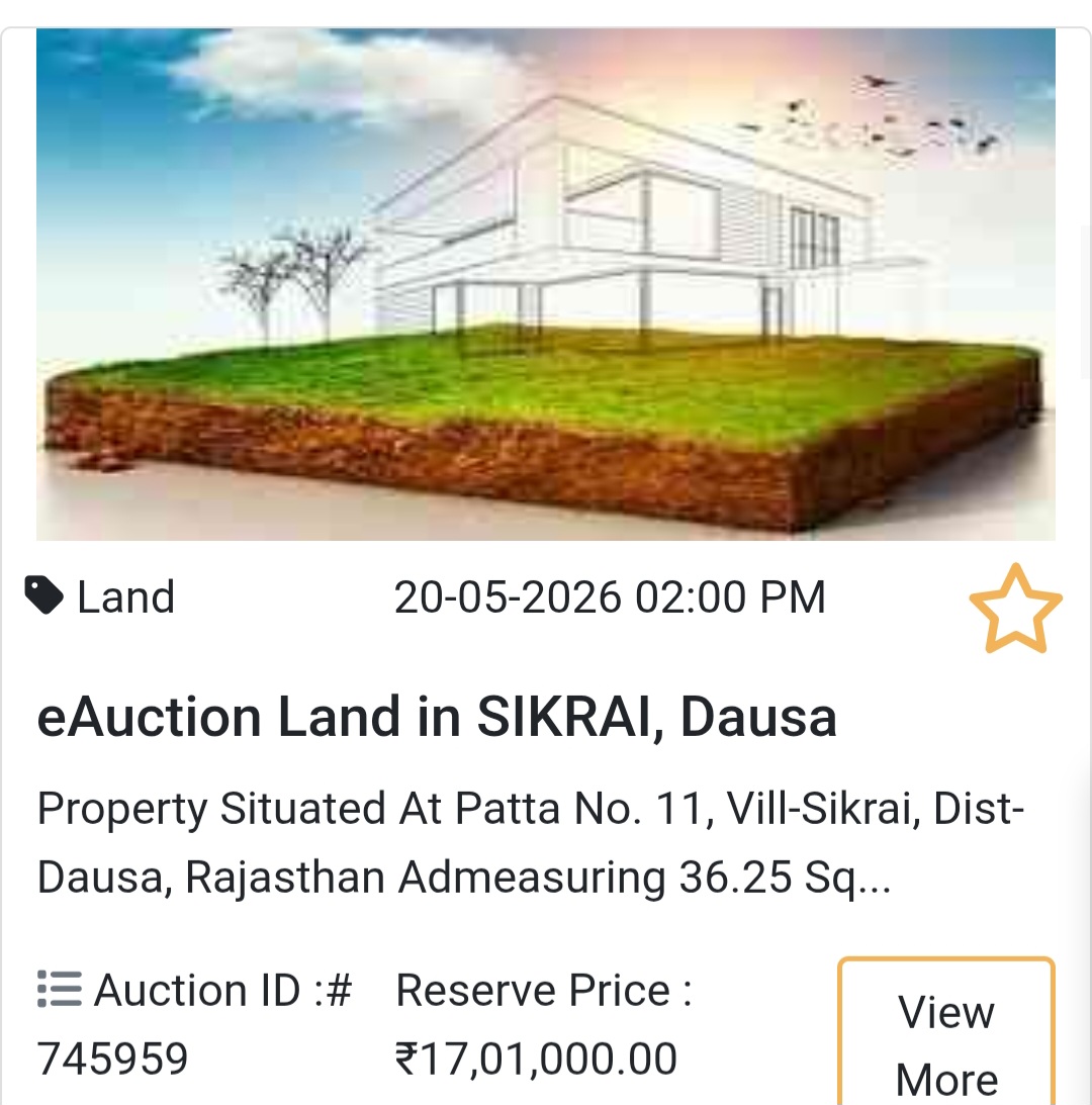 🏡 Land in Sikrai, Dausa