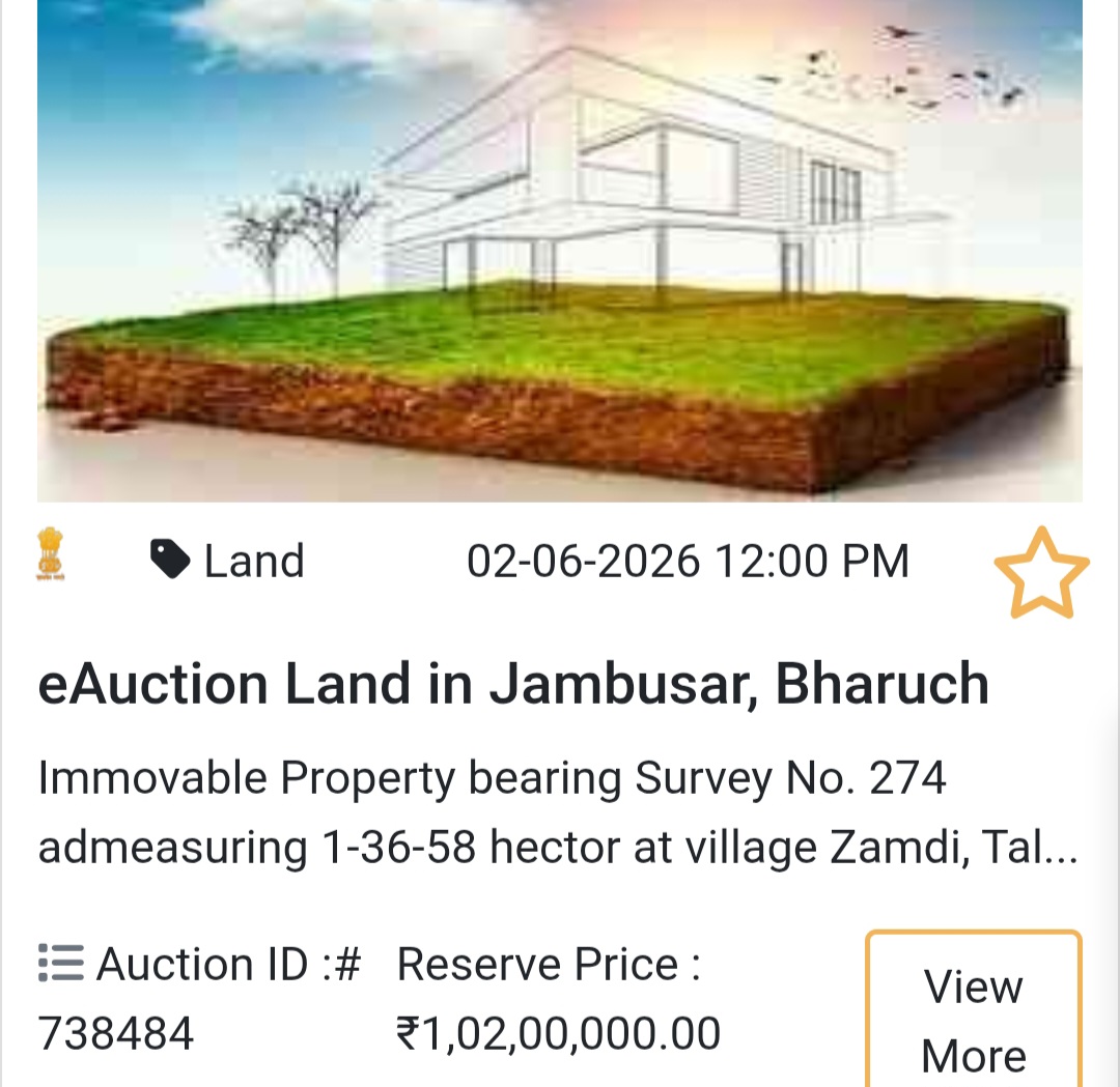 🌍 Large Land Parcel in Jambusar, Bharuch