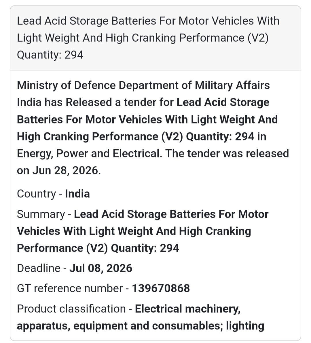 🔋 Lead Acid Storage Batteries for Motor Vehicles (V2) | India 🇮🇳