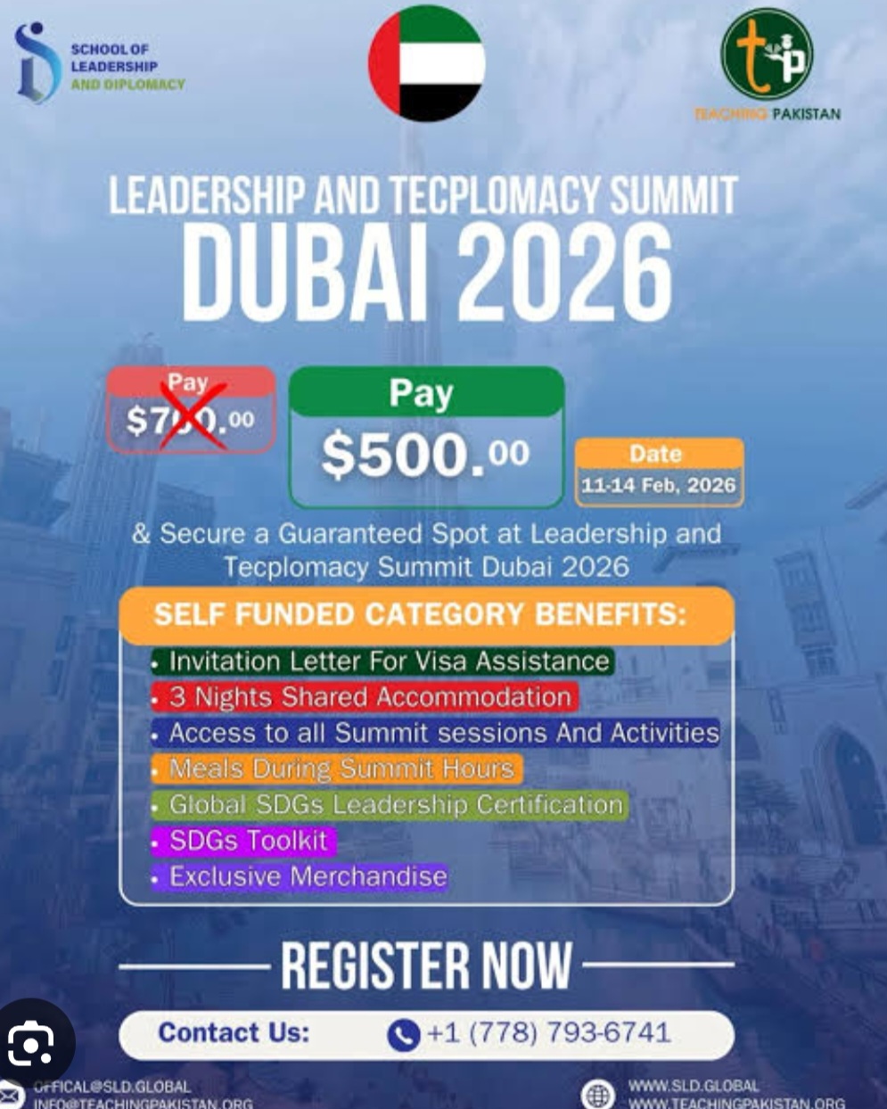 🌟 Leadership & Tecplomacy Summit Dubai 2026 🌟