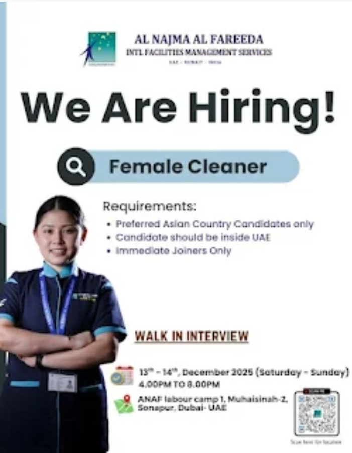 Looking for a stable and immediate job opportunity in Dubai? 🌟