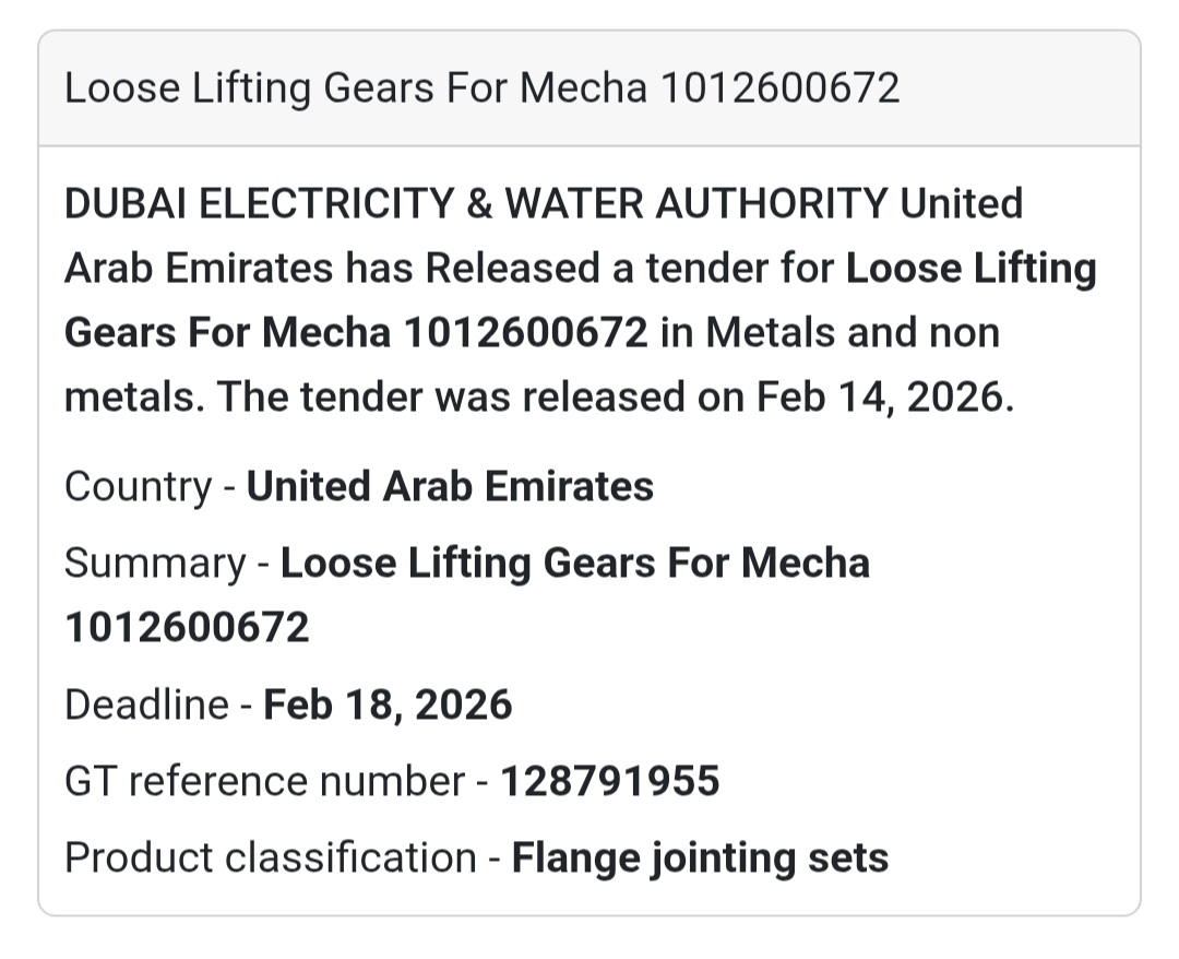 🔩 Loose Lifting Gears – UAE