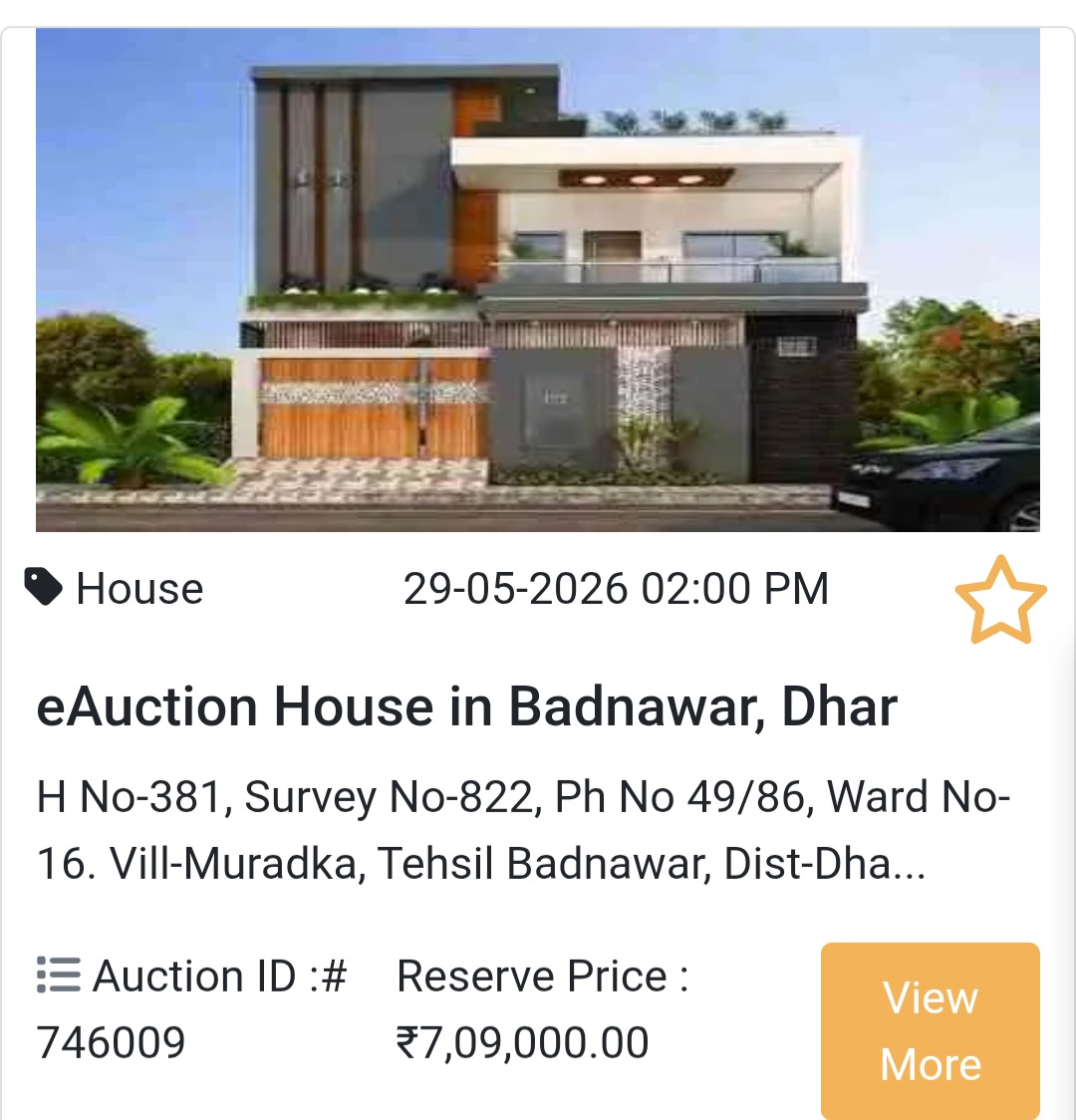 🏡 Lowest Price House in Badnawar