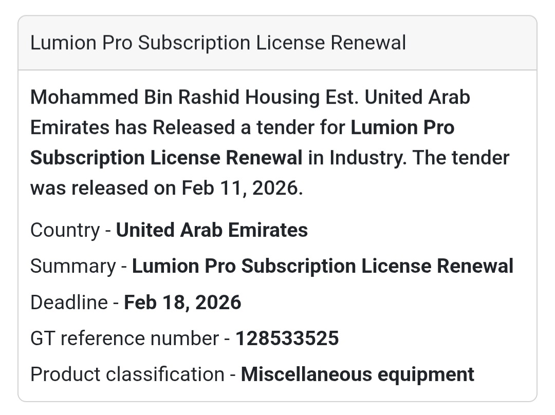🔹 Lumion Pro Subscription License Renewal