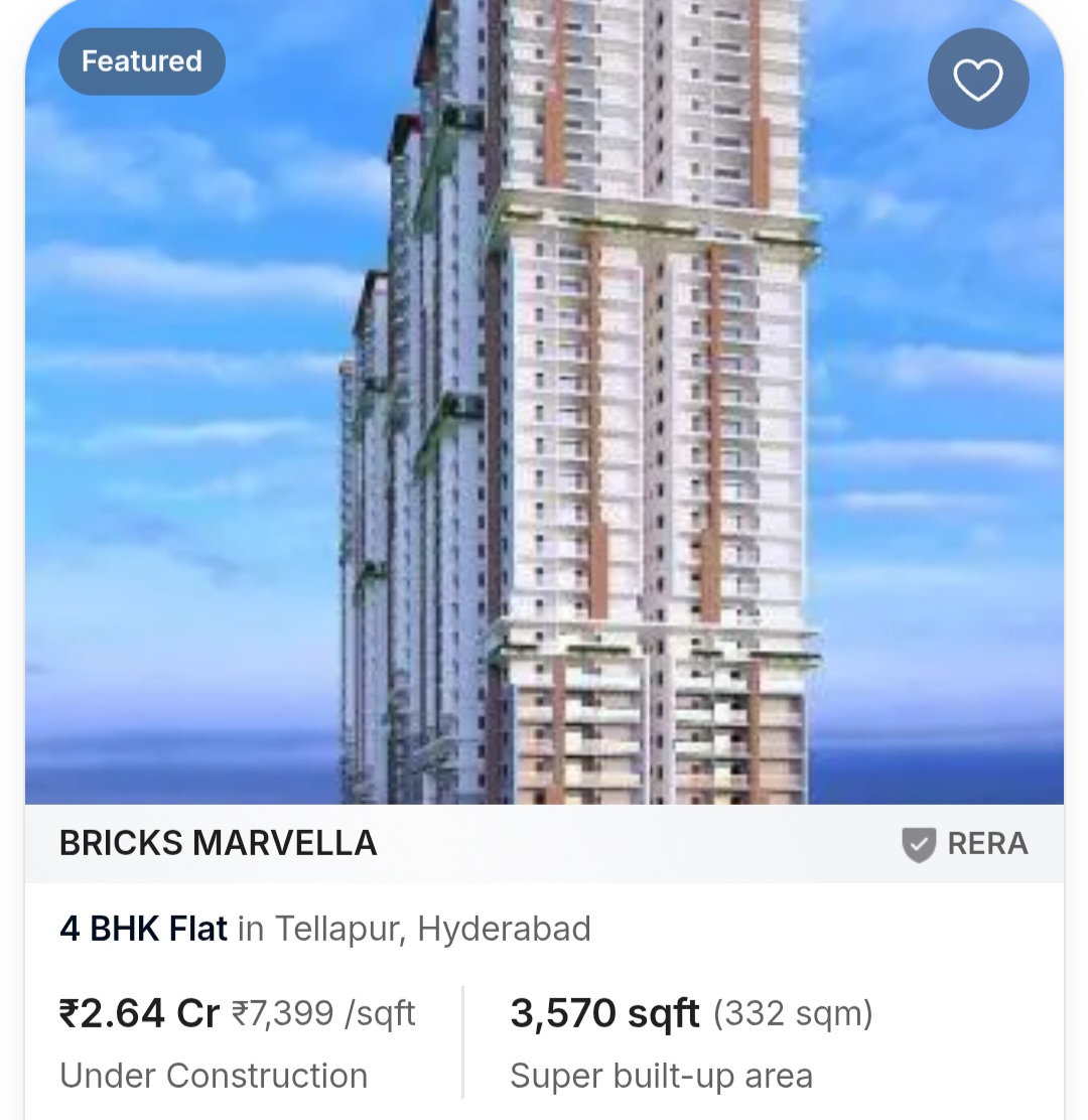 🏙️ Luxury Redefined at Bricks Marvella, Tellapur