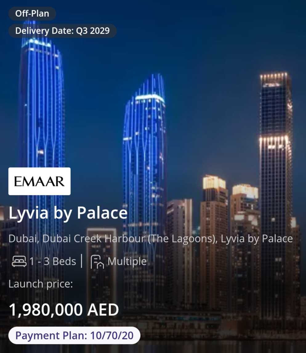 ✨ Lyvia by Palace | Dubai Creek Harbour