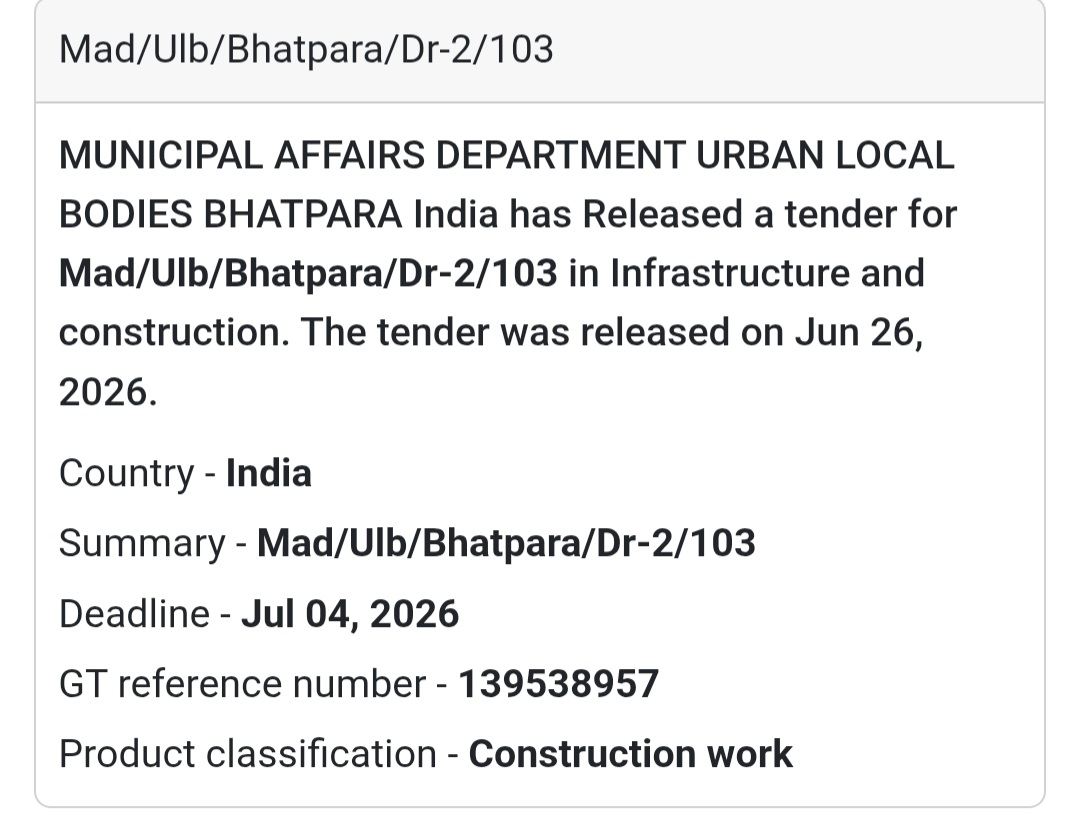 🏗️ Mad/ULB/Bhatpara/DR-2/103 – North 24 Parganas, West Bengal